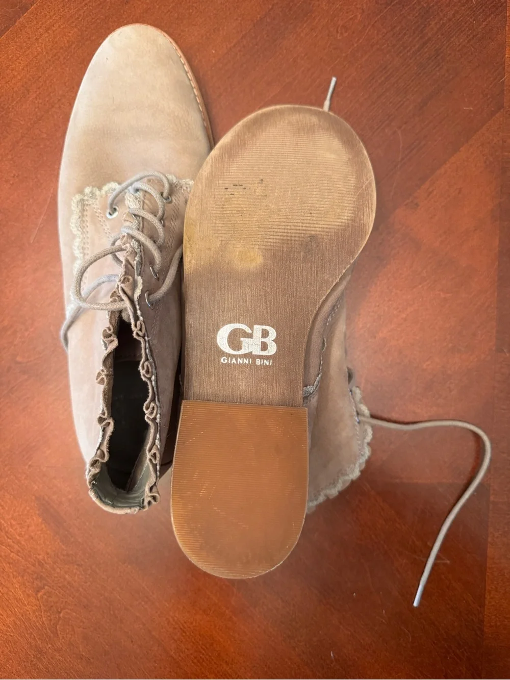 Gianni Bini Suede Lace-Up Boots